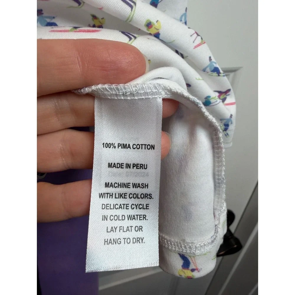 23. Lila and Hayes Pima Cotton Skier Print Ruffle Top Legging Set Size 8 New